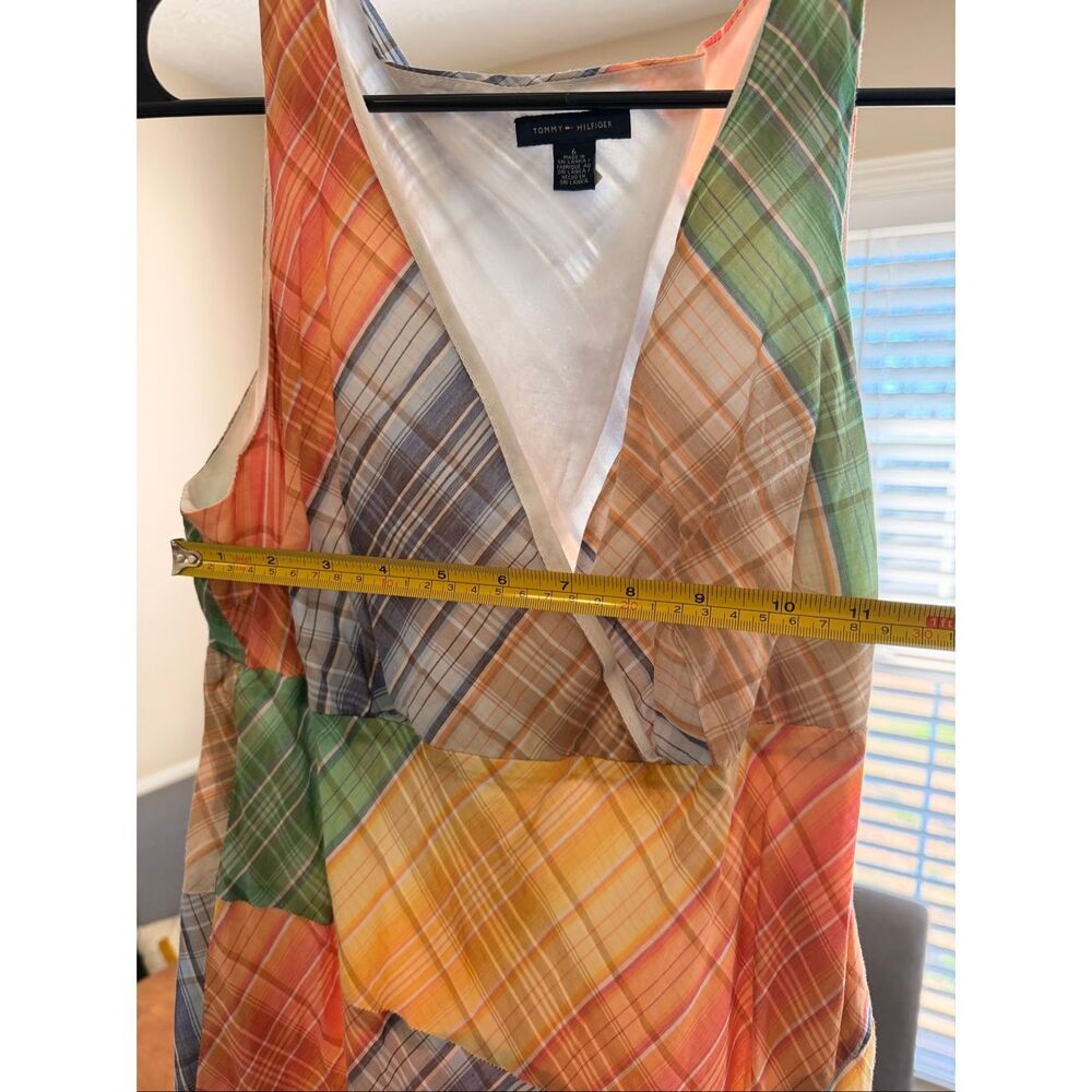 Tommy Hilfiger Colorful Maxi Dress W/ruffle Size 6 Sleeveless 100% Cotton - Picture 5 of 7